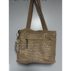 THE SAK Casual Classics Bamboo Gold Tassel Hobo Shoulder Bag